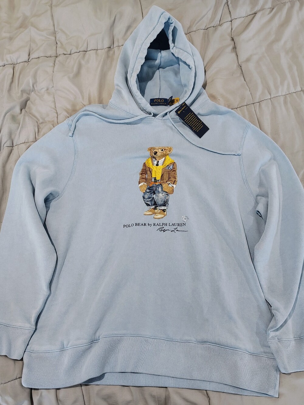 Polo Ralph Lauren Polo Bear Hoodie XL Light Blue NWT